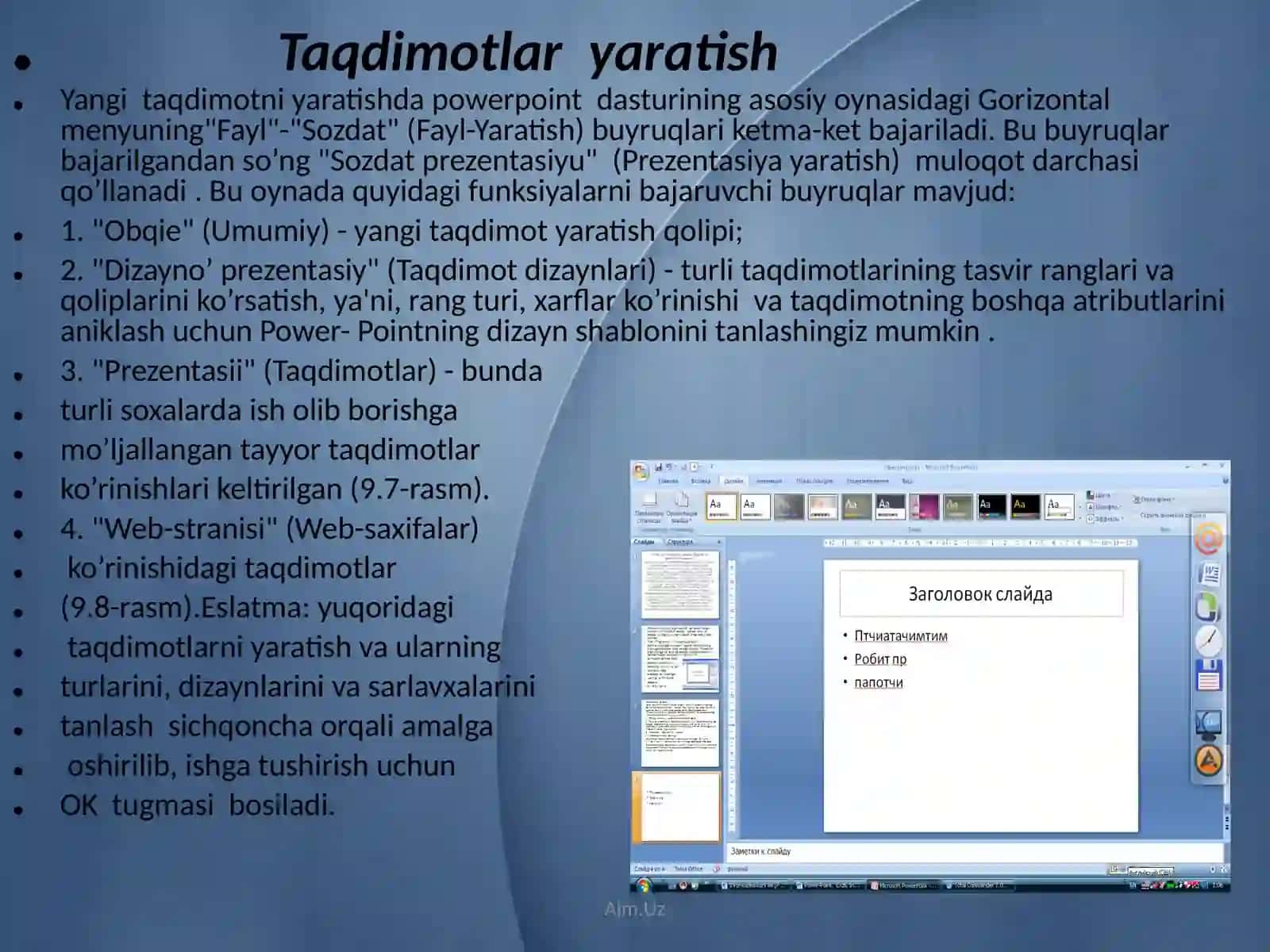 Power Point Takdimot Dasturi 3