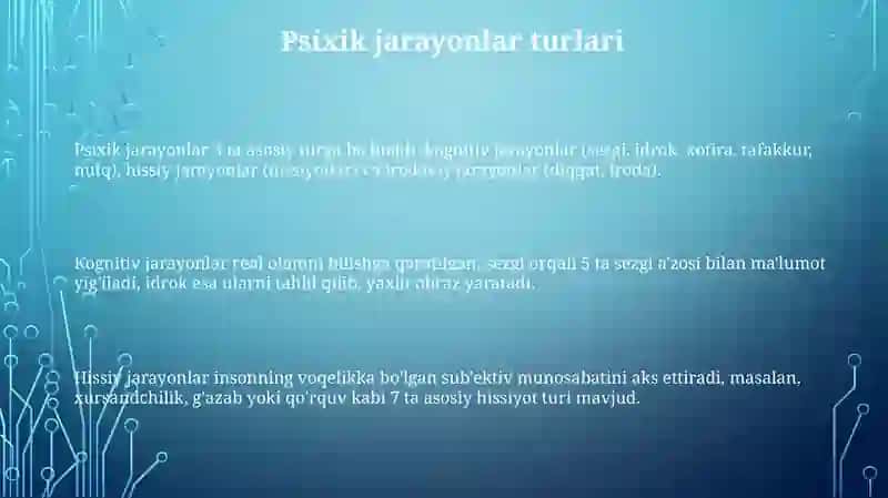 Psixik jarayonlar 3