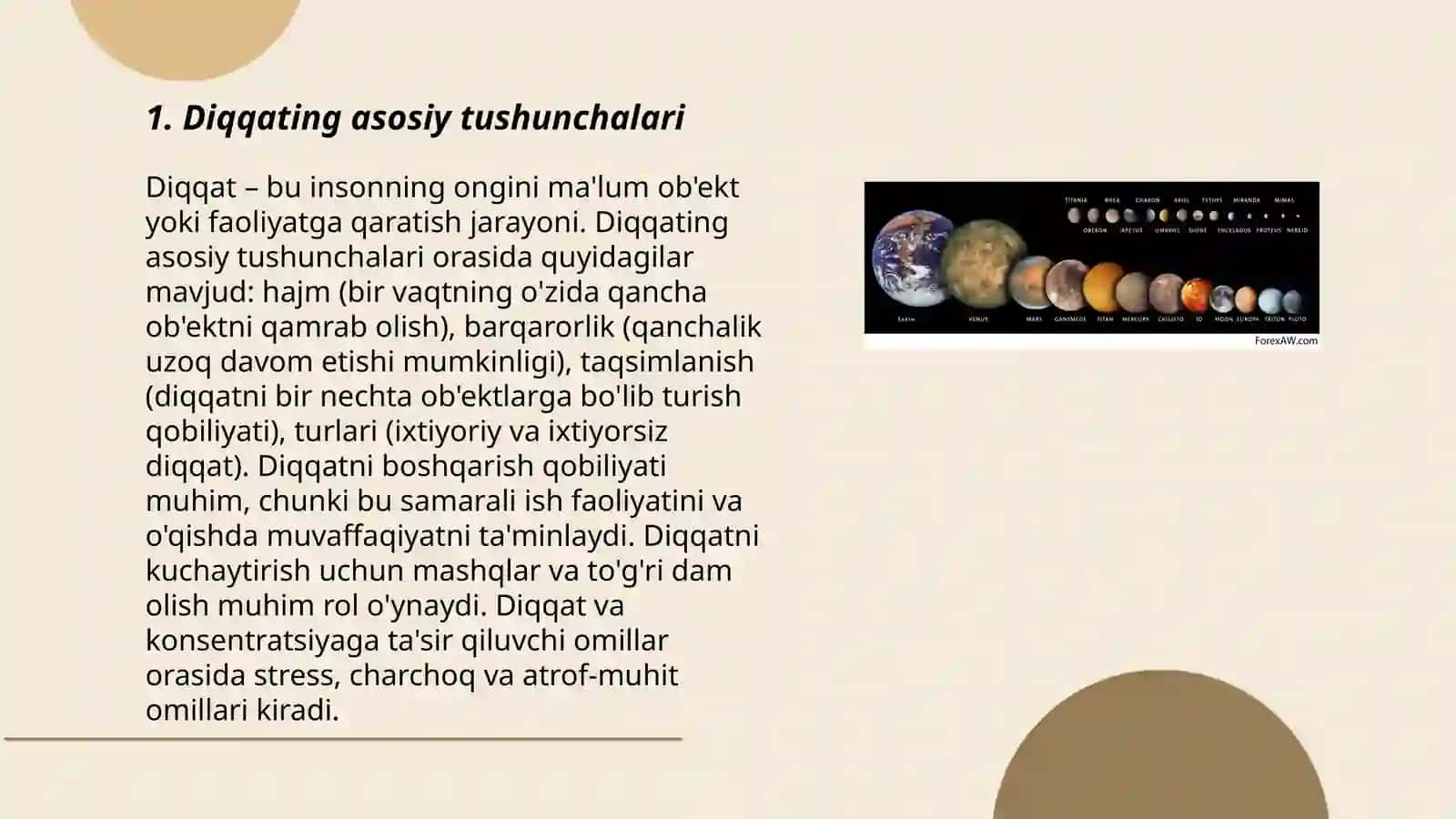Diqqat turlari va uning hususiyatlari 3