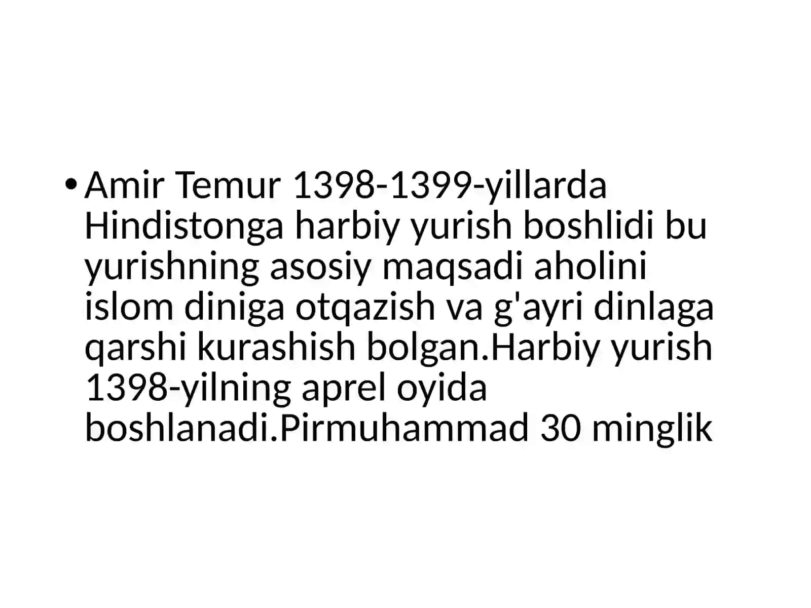 Amir Temurning Hindistonga harbiy yurishi 3