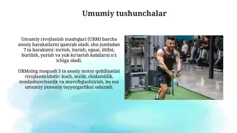 Umumrivojlantrish mashqlarni tuzish 3