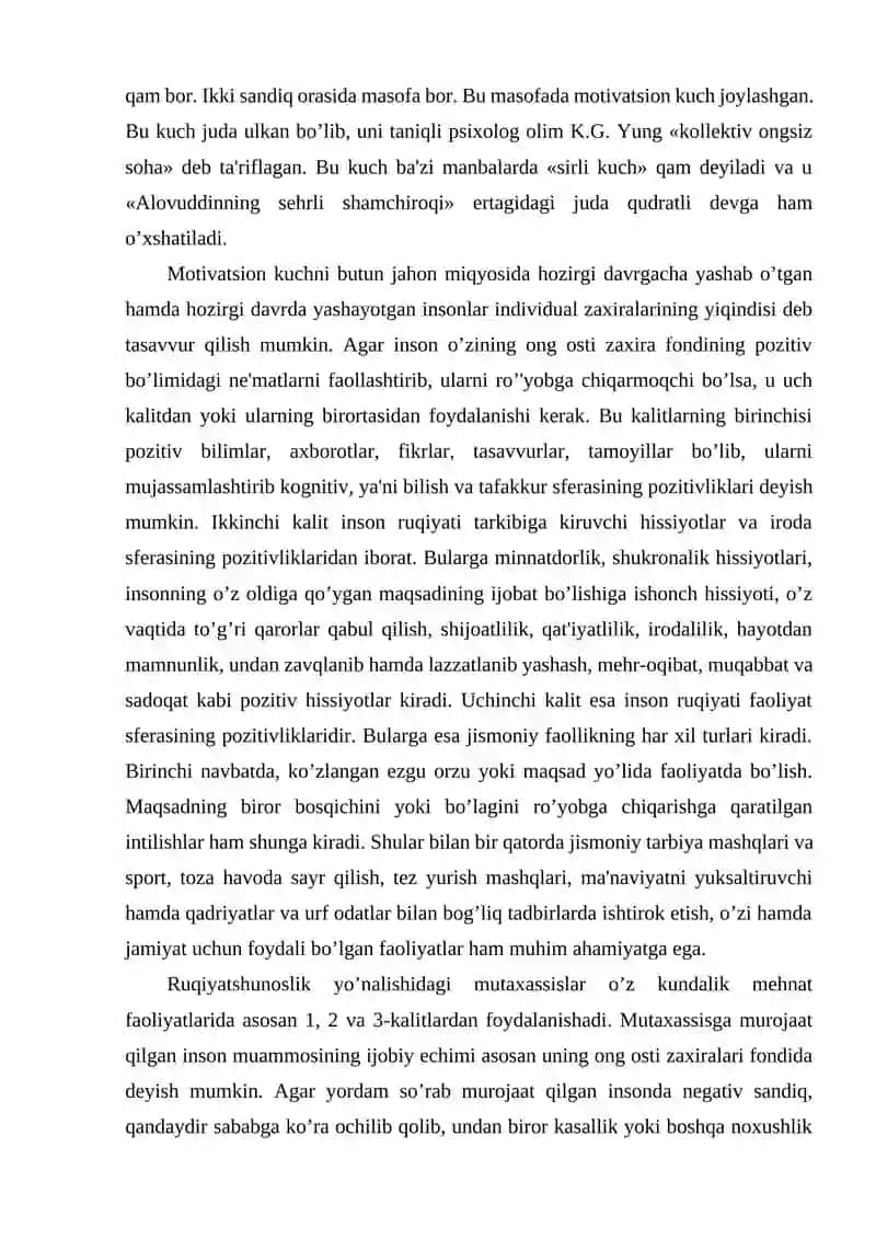 Farovonlik va yuksalish psixologiyasi 3