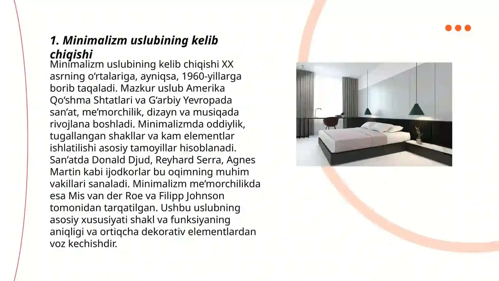 Minimalizm uslubi haqida 3