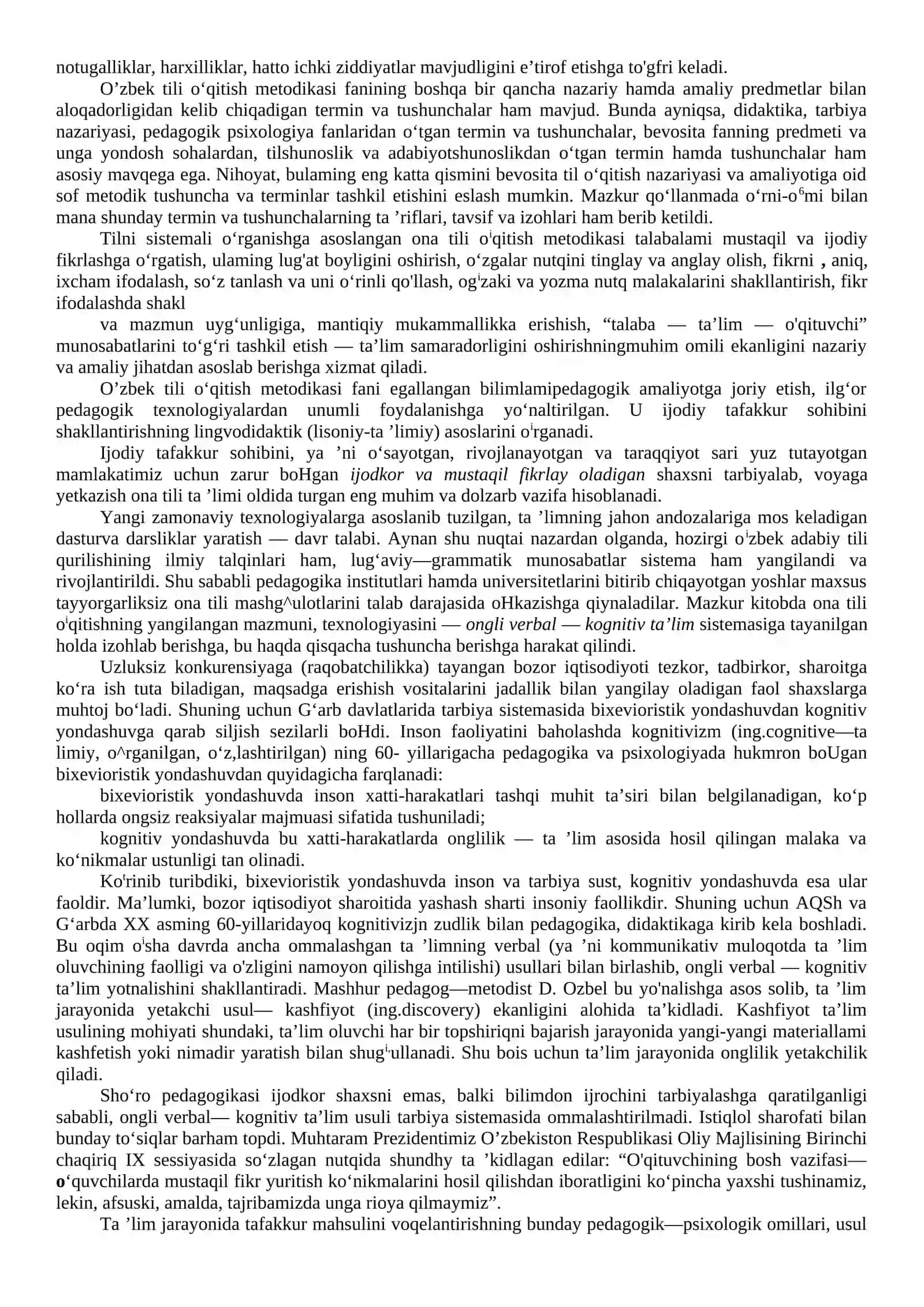 O‘zbek Tili O‘qitish Metodikasi 3