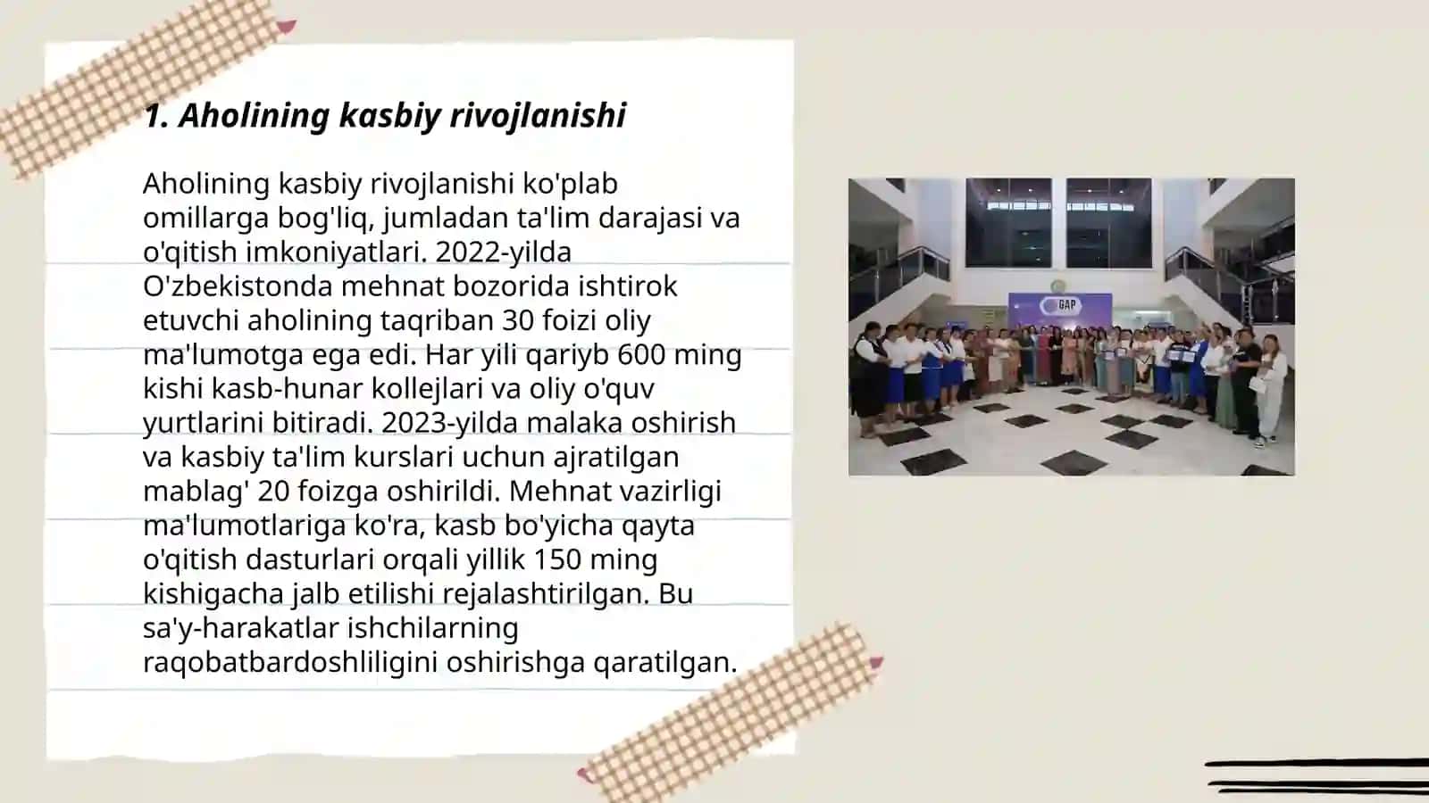 Aholining bandligini taminlash 3