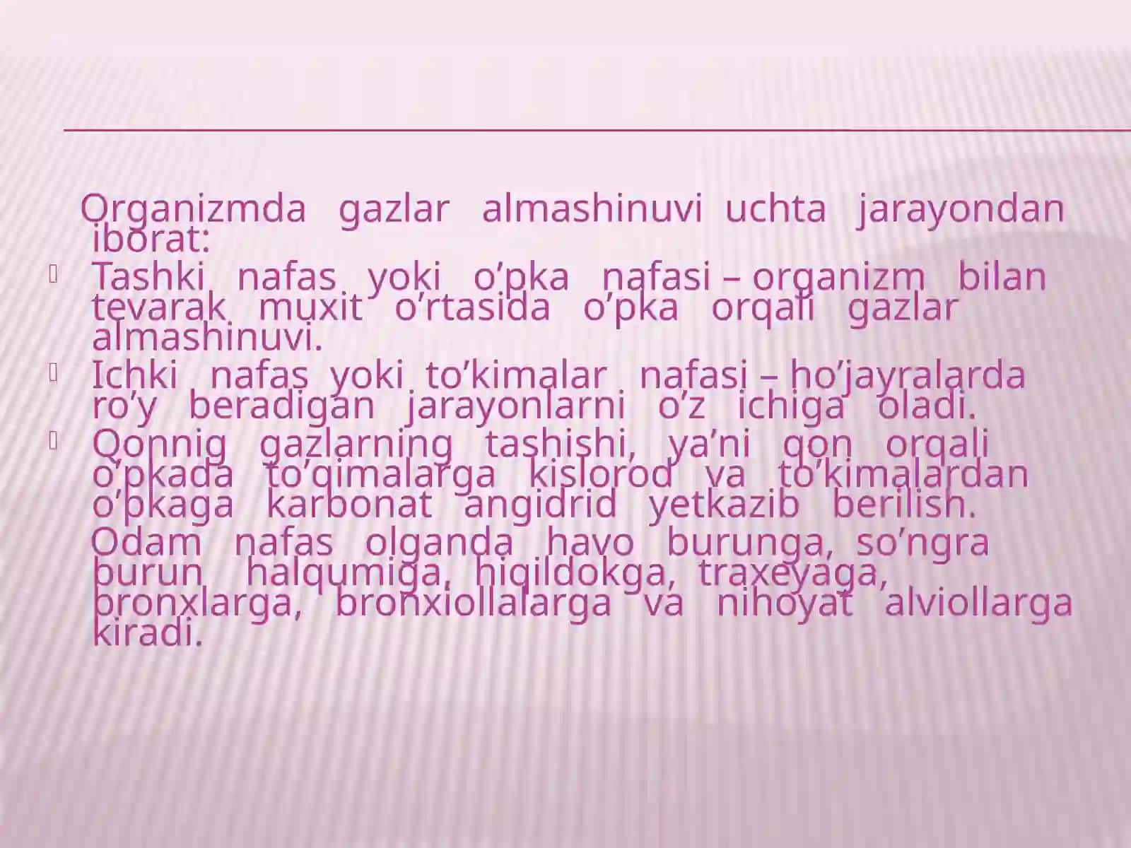Nafas olish tizimining patofiziologiyasi 3