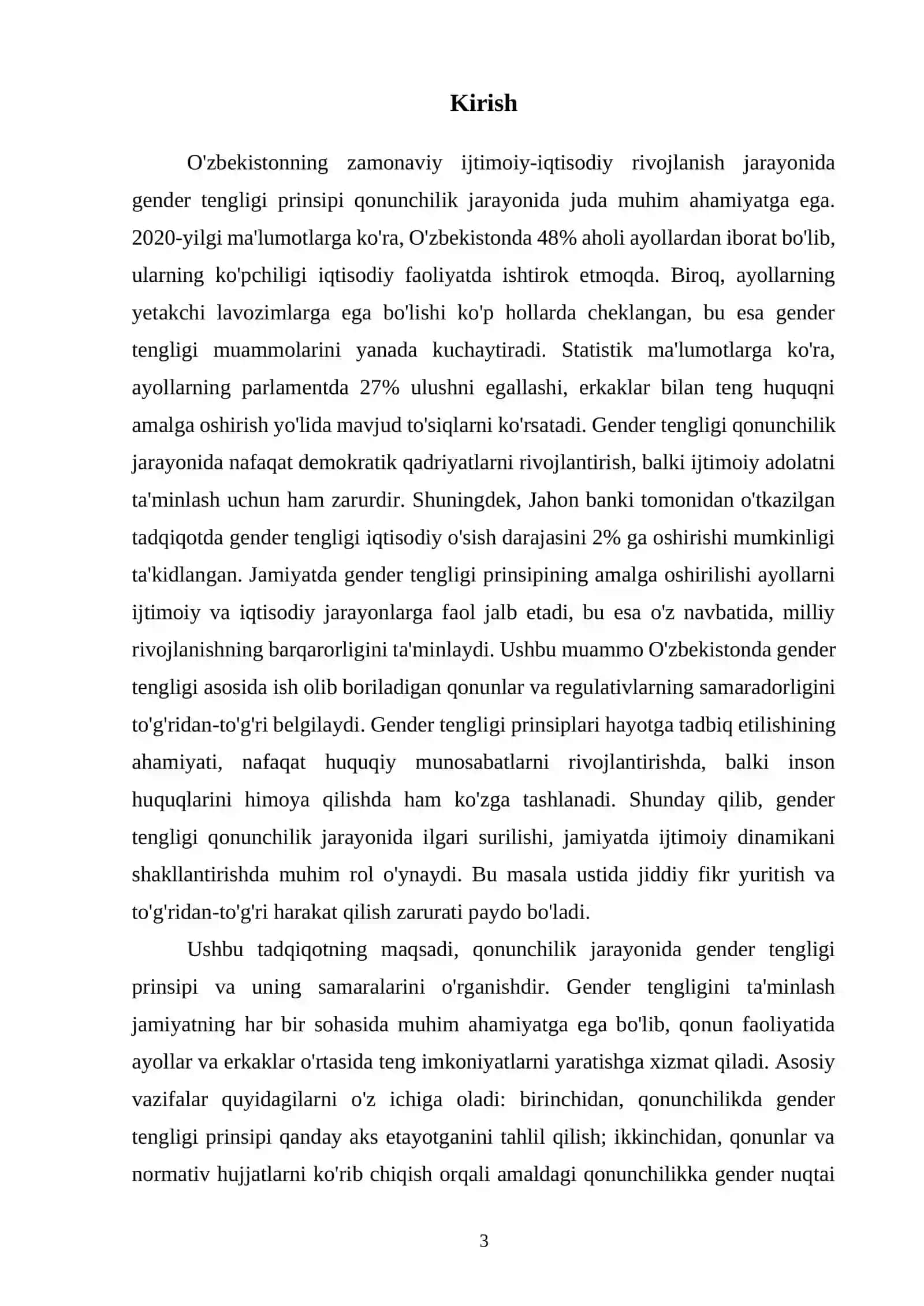 Gender tengligi jarayonida qonunchilik 3