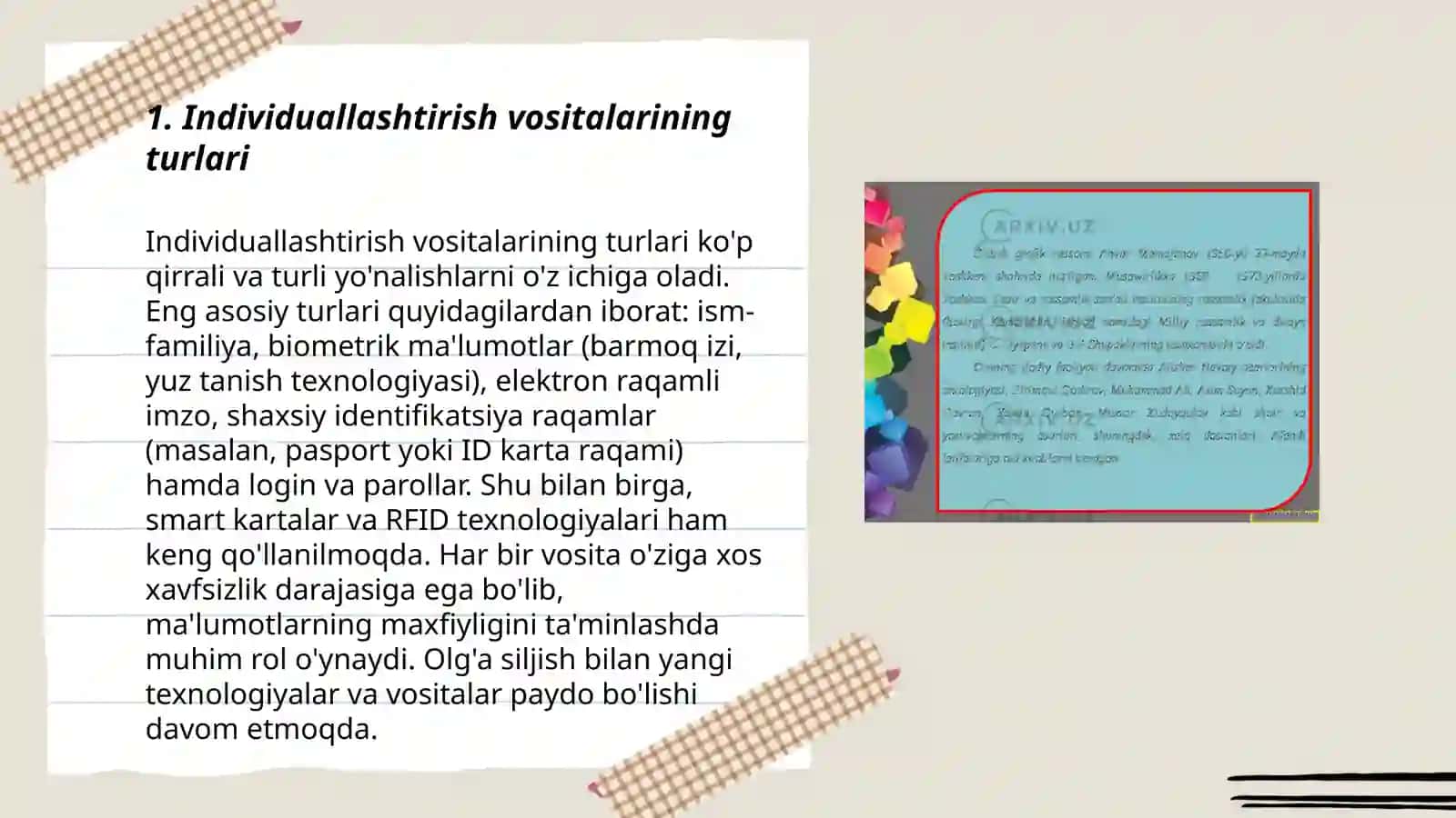 Individuallashtirish vositalari 3