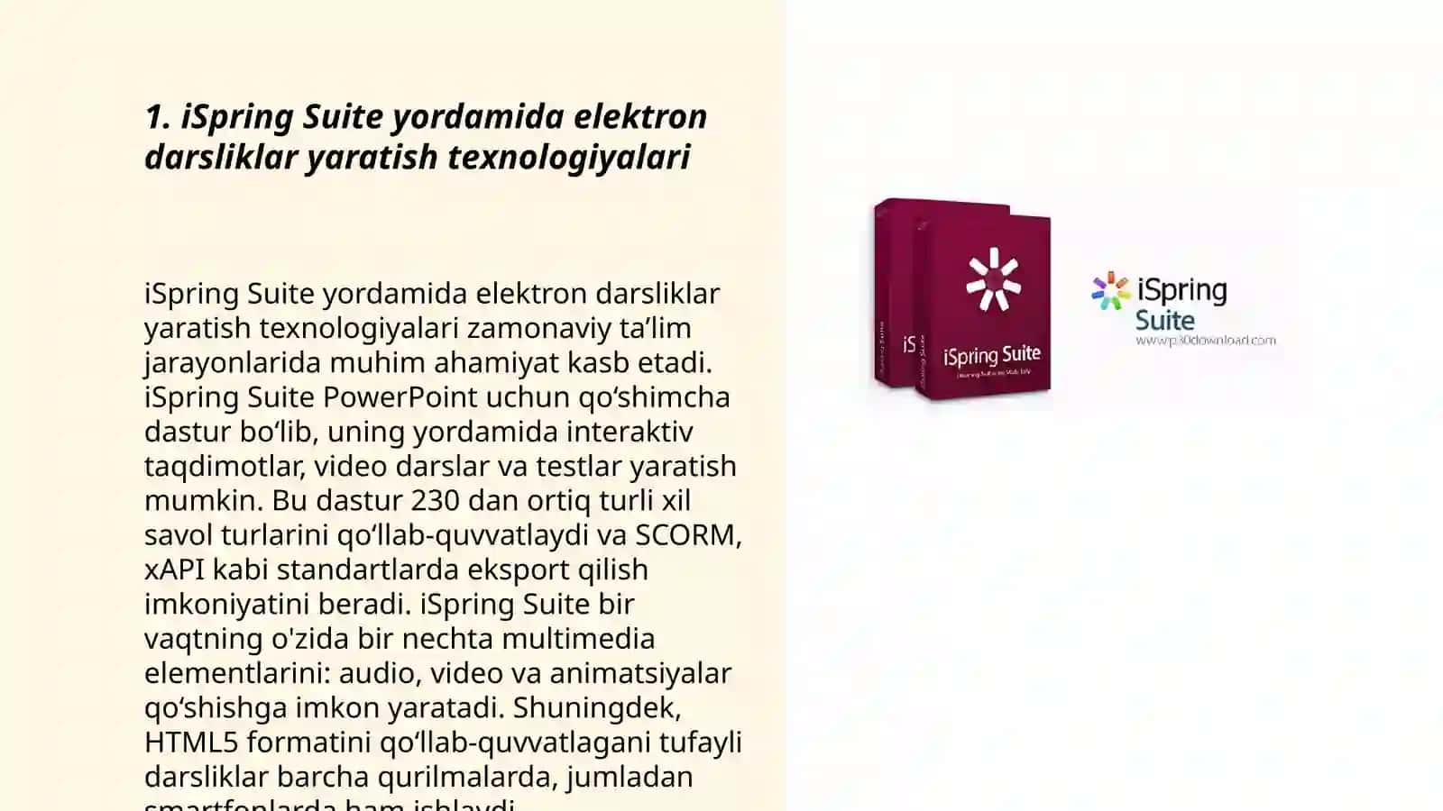 iSpring Suiti yordamida 3