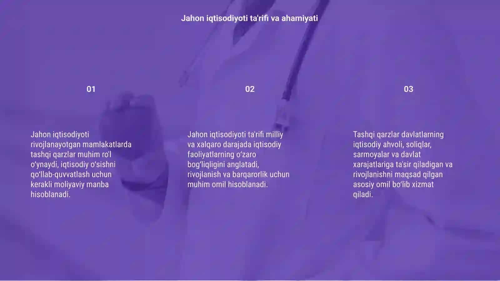 Jahon iqtisodiyoti rivojlanayothan mamalakatlarda tashqi qarzi 3