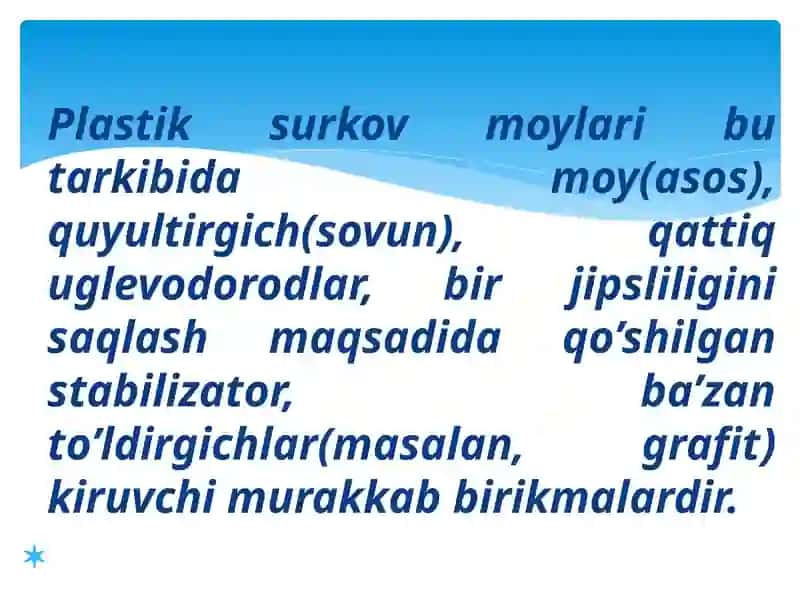 Plastik surkov moylari 3