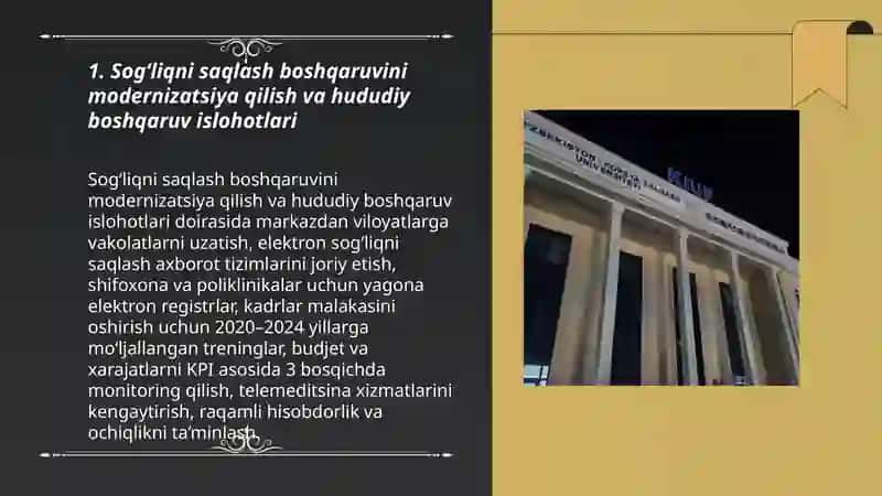 O‘zbekistonda tibbiyot sohasidagi islohotlar 3