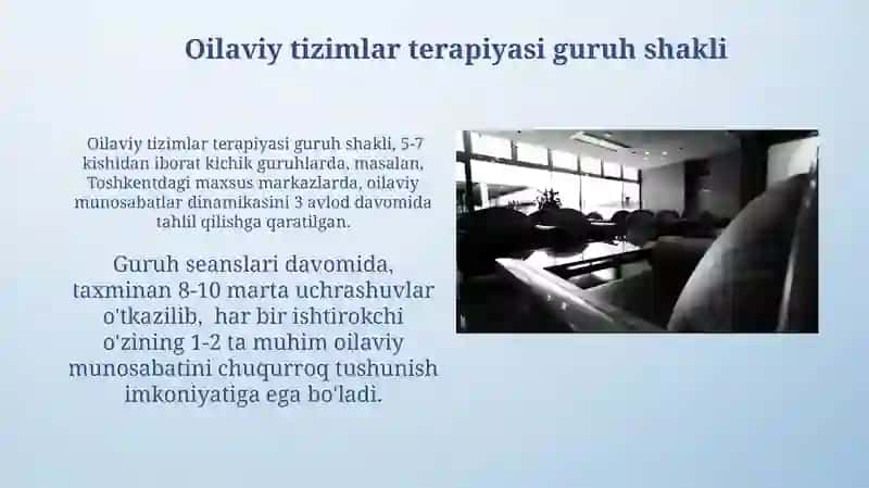 Oilaviy tizimlar terapiyasi guruh shakli 3