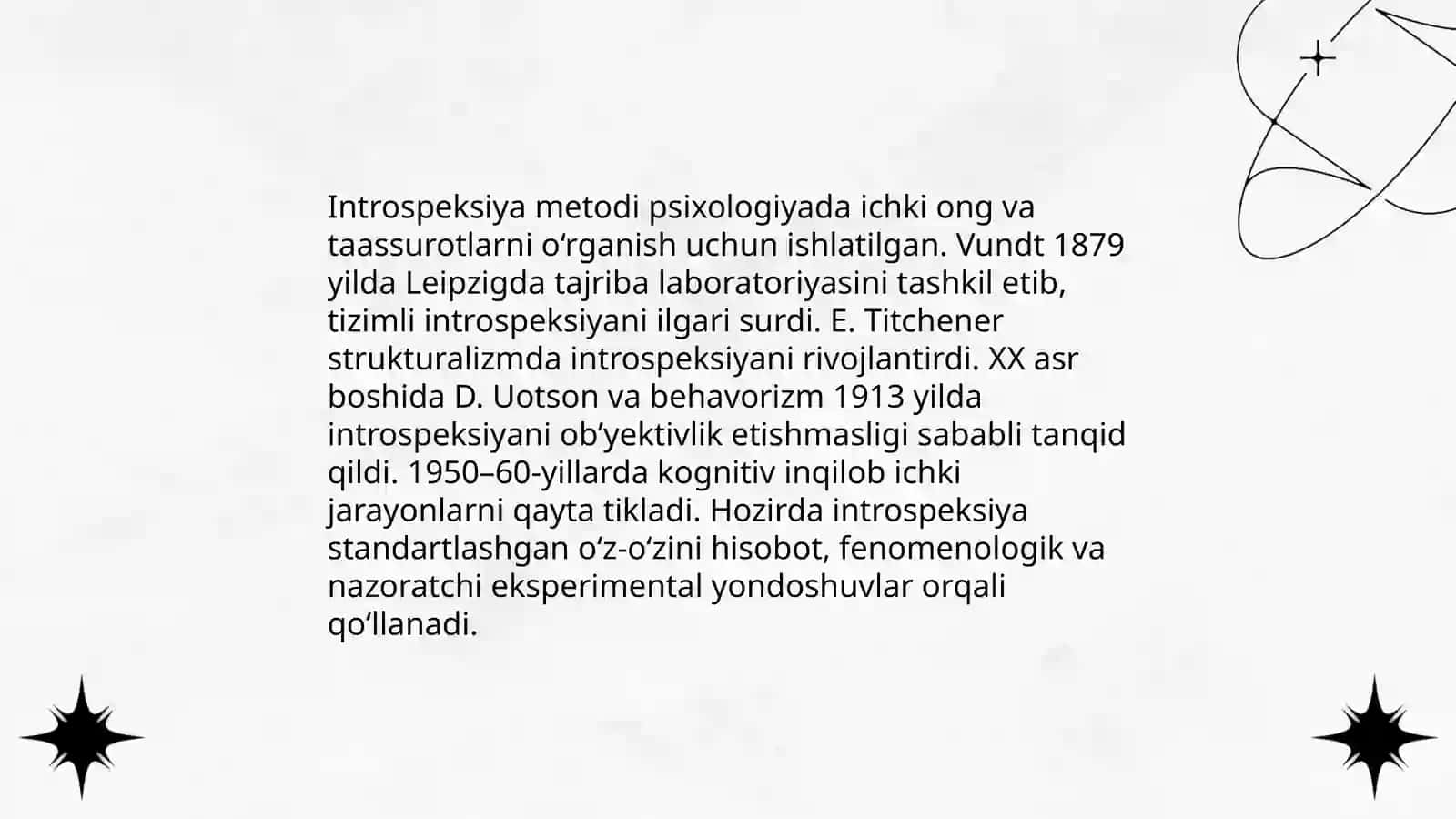 Psixologiyada qoʻllaniladigan metodlar tarixi 3