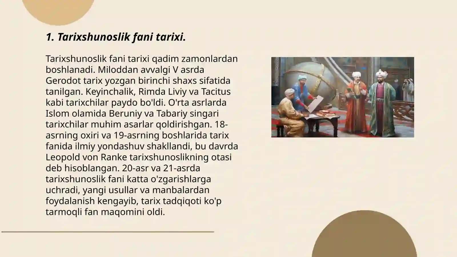 Tarixshunoslik fani va uning rivoji 3