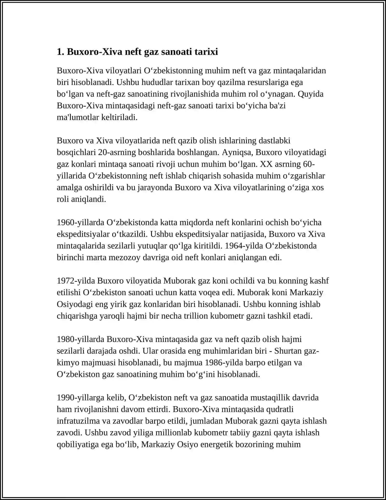 BUXORO-XIVA NEFT GAZLI REGIONI 3