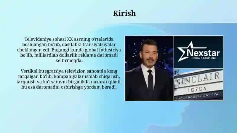 Televediniya kongilocharsanoatsifatida 3
