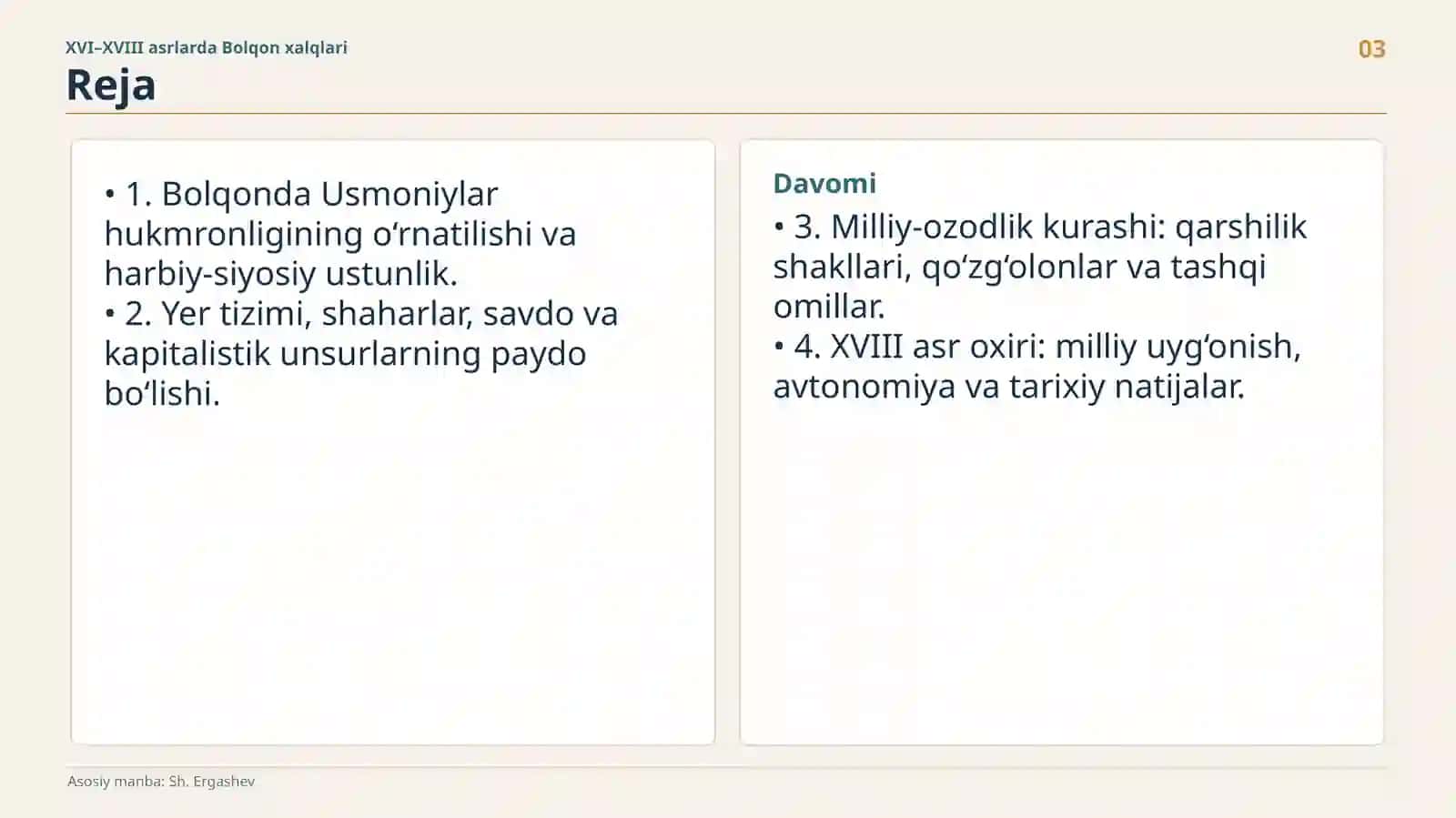 XVI–XVIII asrlarda Bolqon xalqlari 3