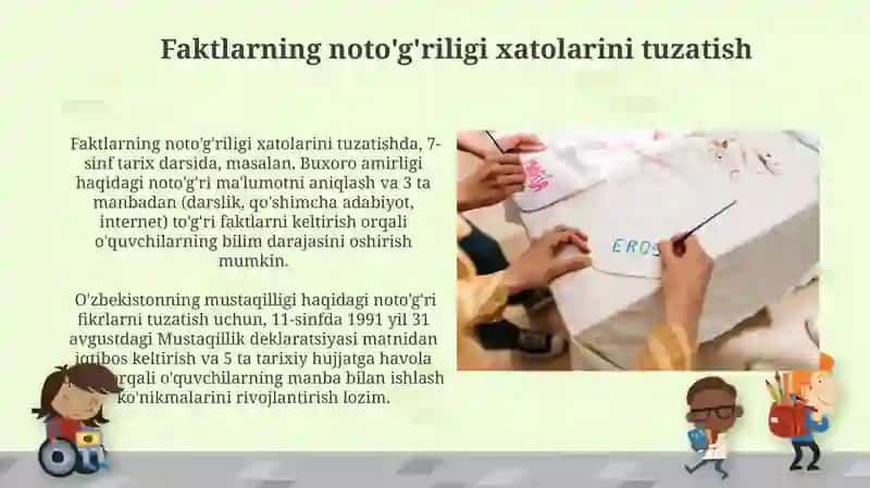 Faktlarning noto'g'riligi xatolarini tuzatish 3
