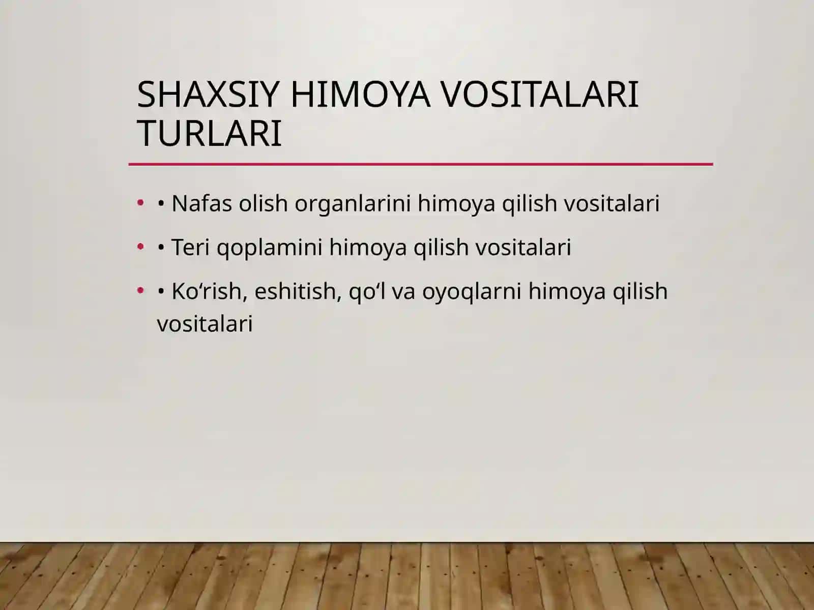 Shaxsiy himoya vositalari 3