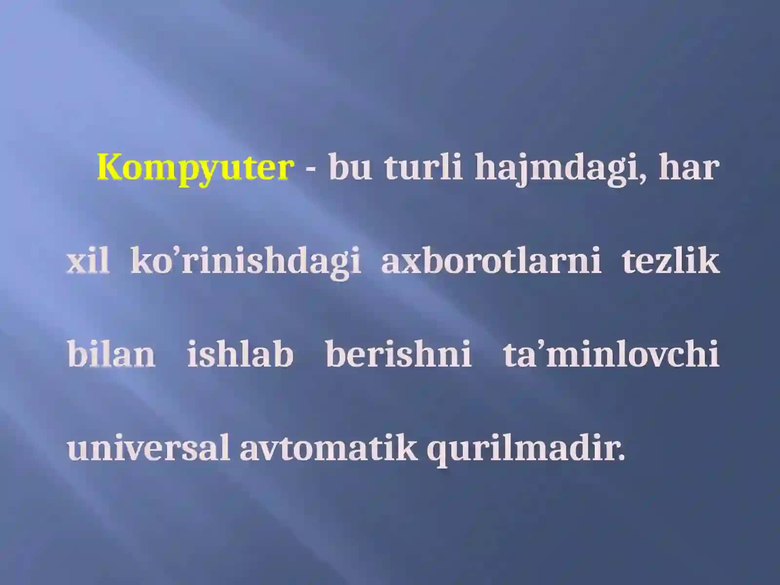 Kompyuterning texnik ta'minoti 3