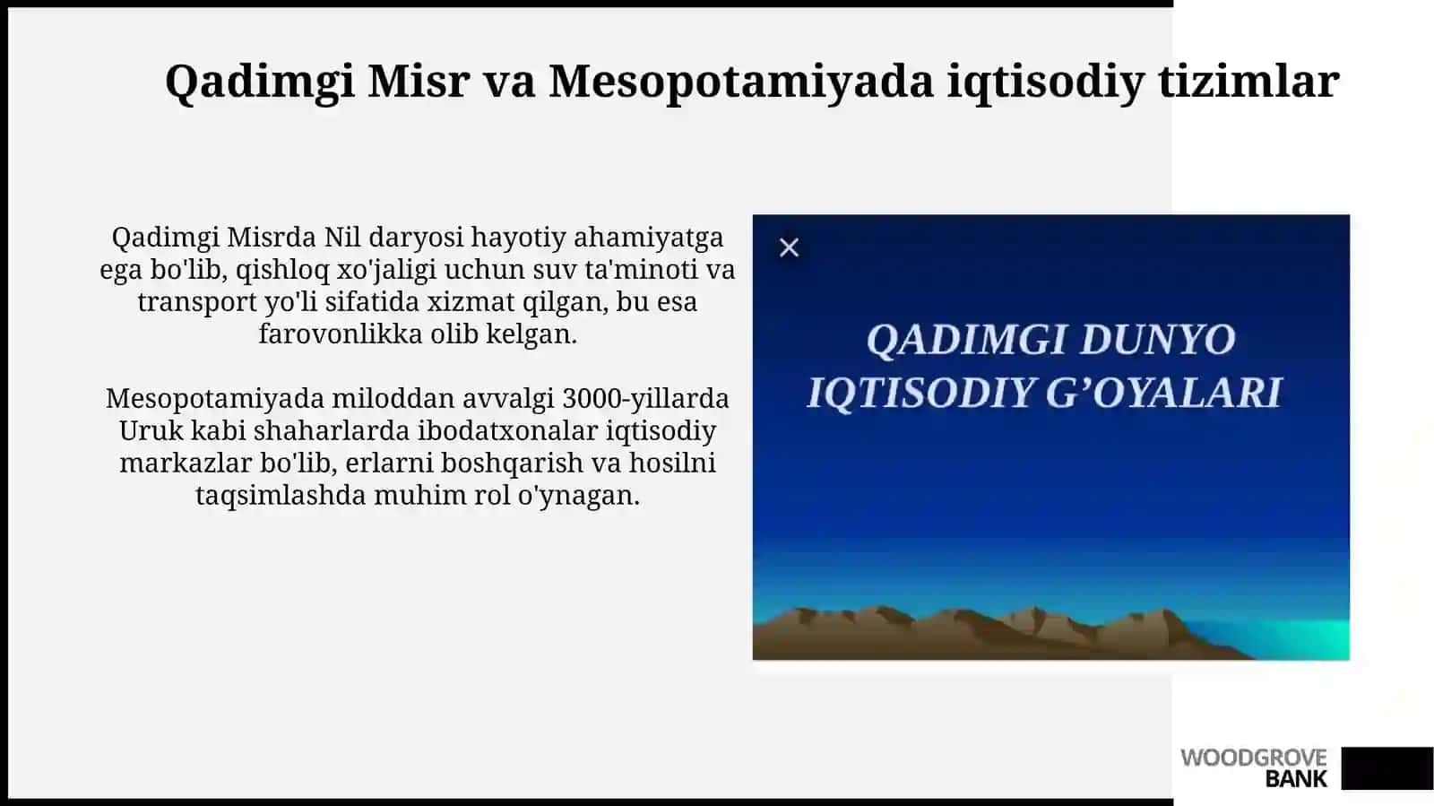 Qadimgidunyo Iqtisoddiy goyalari 3