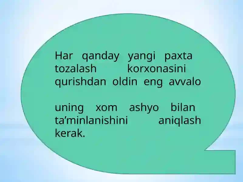 Paxtato‘qimachilik klaster korxonasining ishlab chiqarish dasturi 3