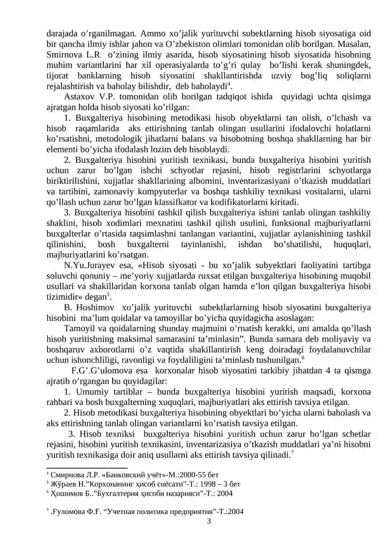 Hisob siyosati uning mohiyati 3
