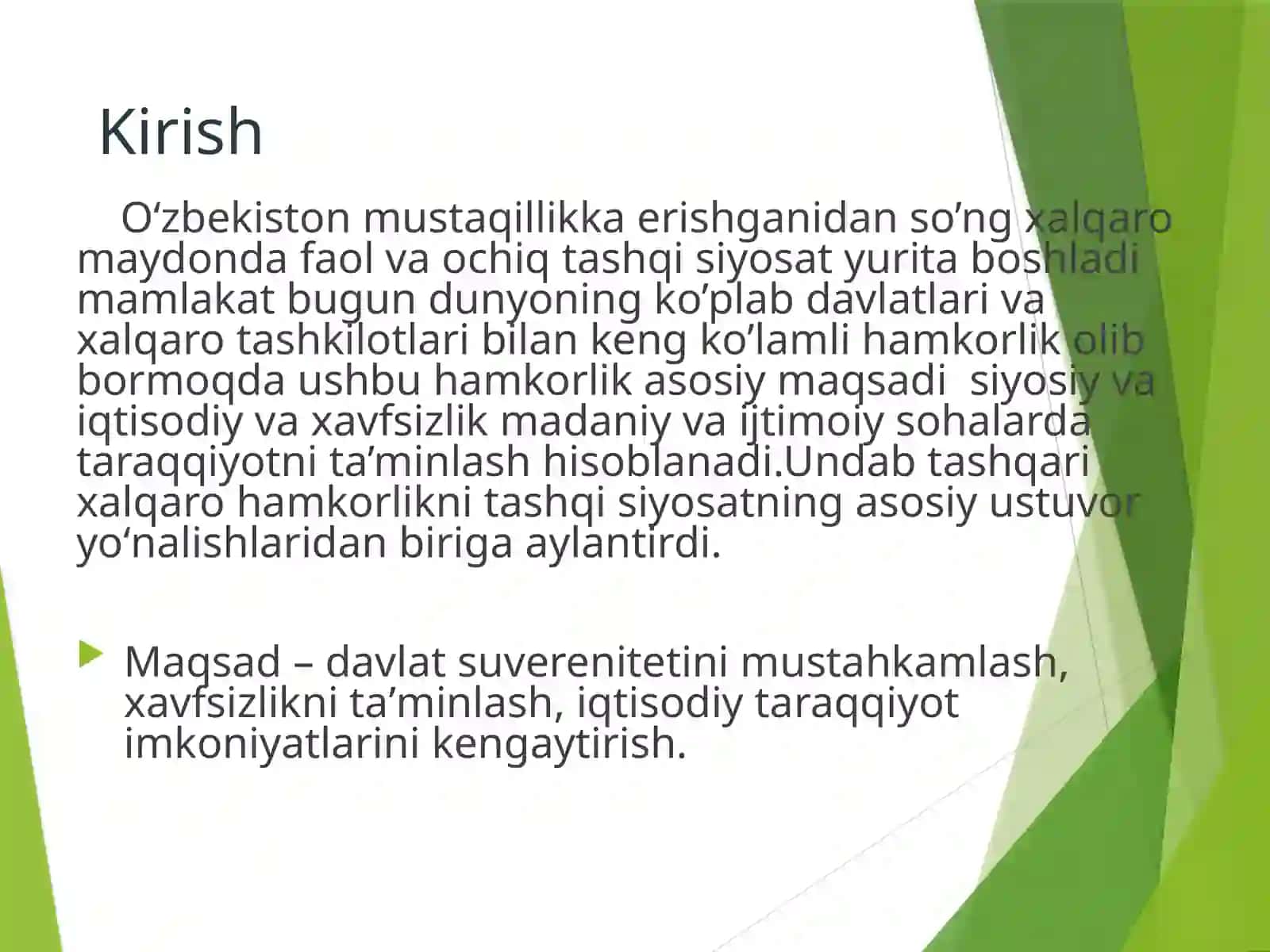 Oʻzbekistonning xalqarotashkilotlar bilan hamkorligi 3