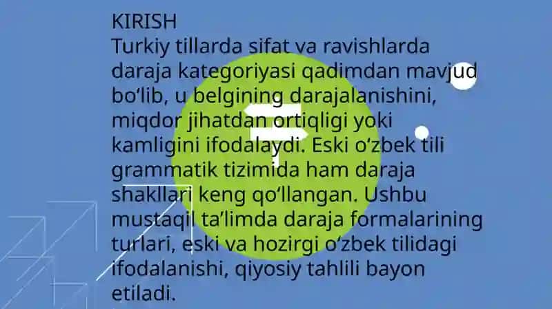 O‘zbek tili tarixi fanidan tayyorlagan 8-mustaqil ta’limi 3