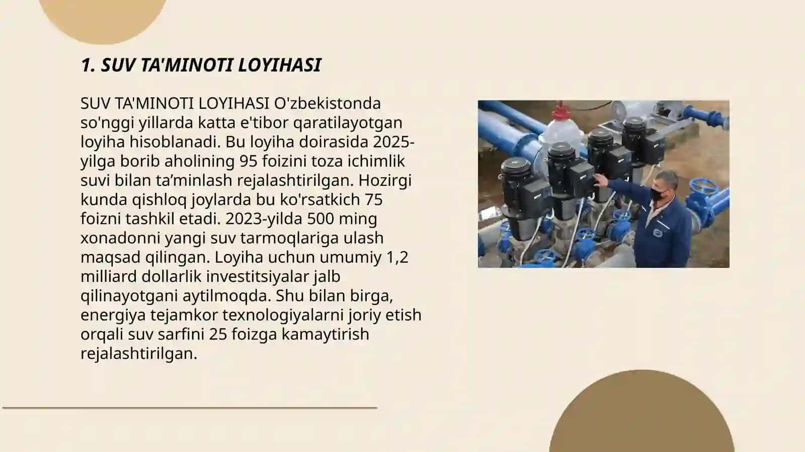 SUV TA'MINOTI LOYIHASI 3