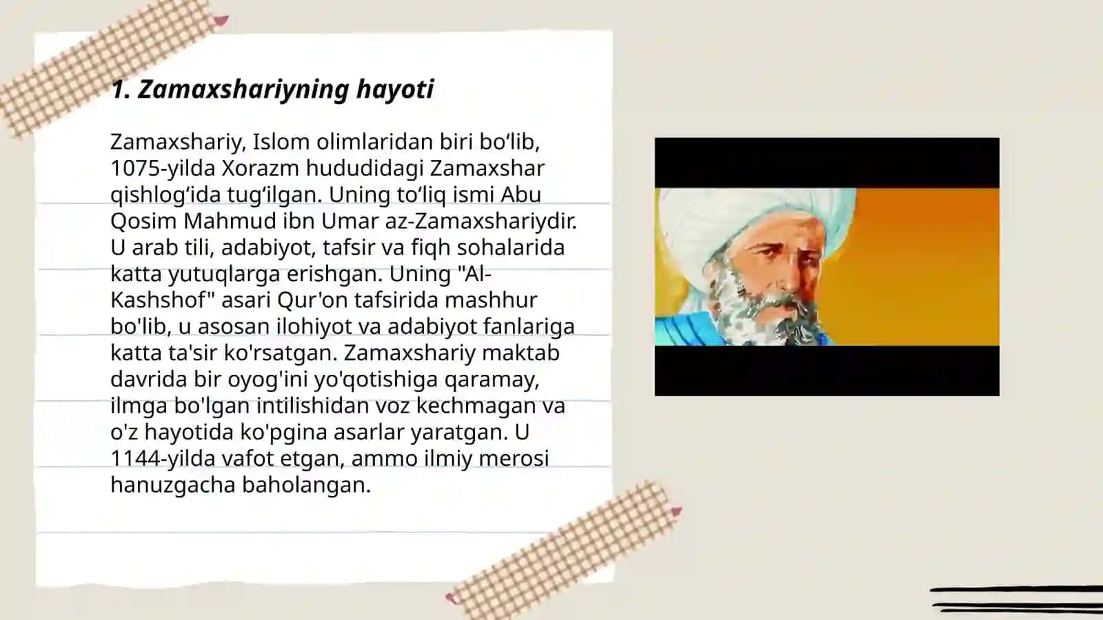 Zamaxshariyning Hayoti va Asarlari 3