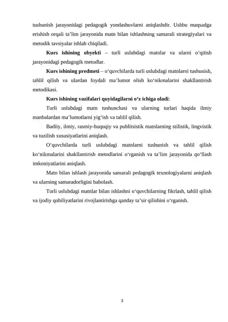 Turli uslubdagi matnlar bilan ishlash 3