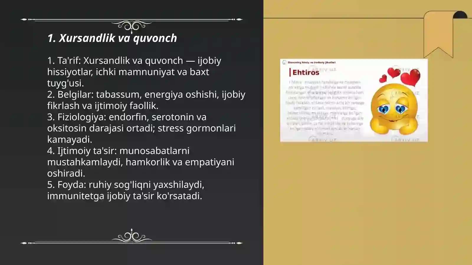 Hissiyot va Emotsiya 3