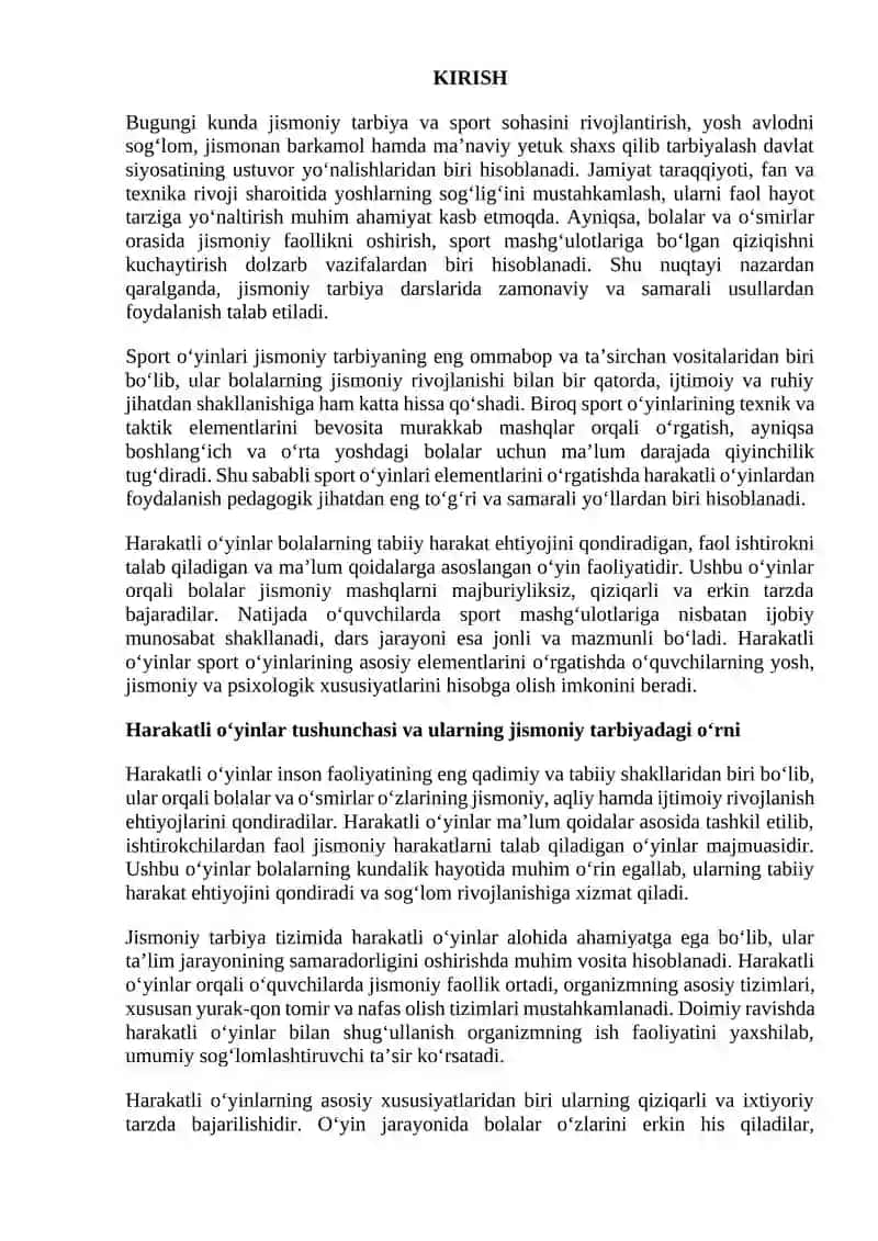 Harakatli O‘yinlar Orqali Sport O‘yinlarining Elementlarini O‘rgatish 3