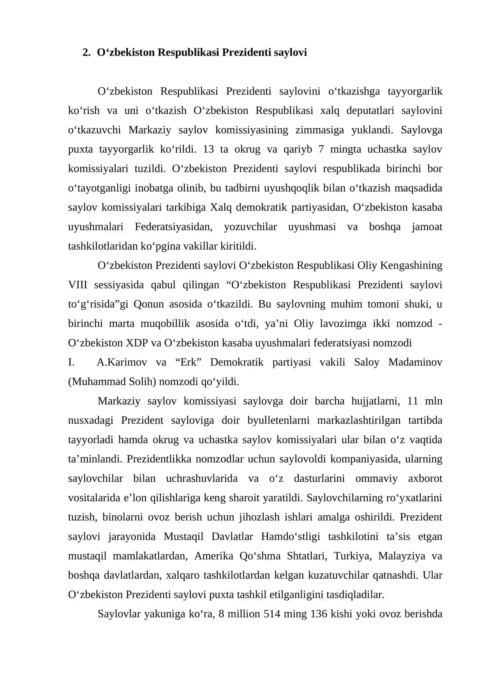 I.Karimovning O‘zbekiston Respublikasi Prezidenti 3