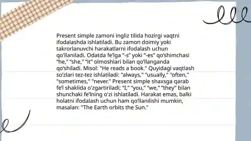Present simple 3