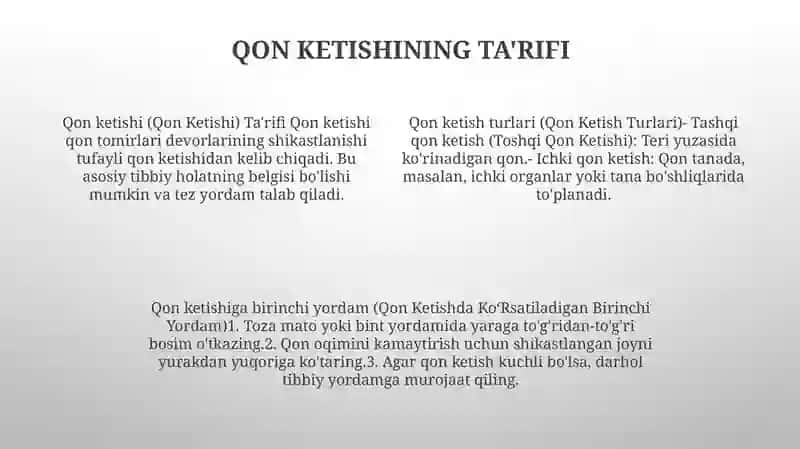 Qon Ketishi Va Uning Turlari 3