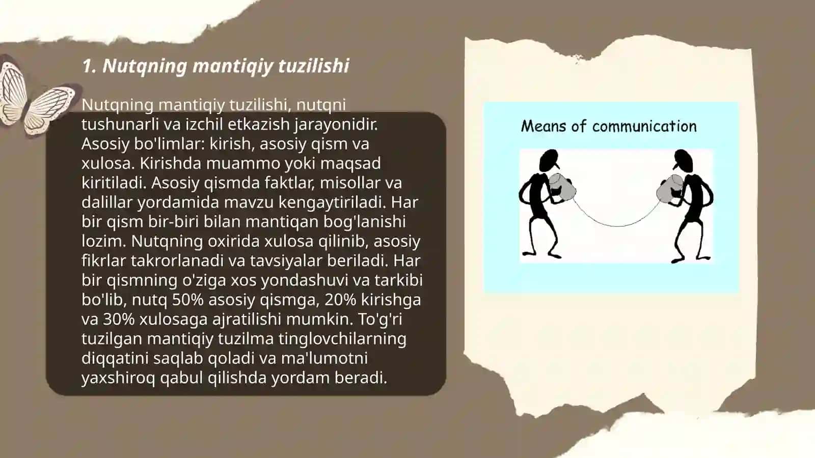 Nutqning ixtisoslashuvi muloqotning tarkibiy qismlari 3