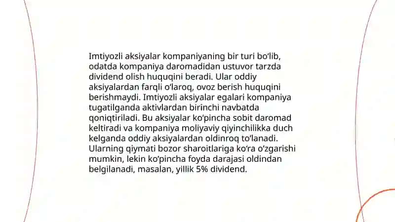 Imtiyozli aksiyalarni baholash 3
