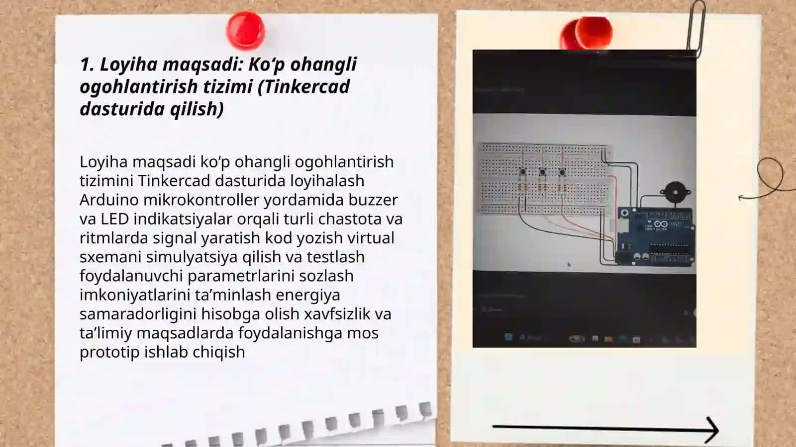 Ko‘p ohangli ogohlantirish tizimi(Tinkercad dasturida qilish) 3
