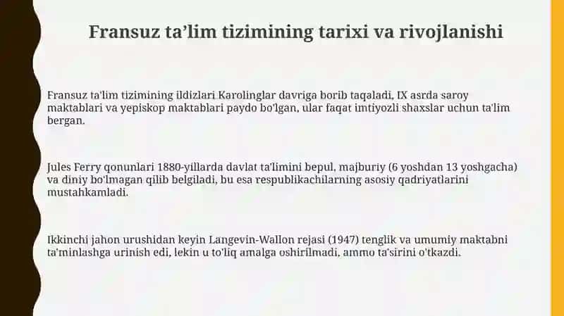 Fransiya ta'lim tizimi 3
