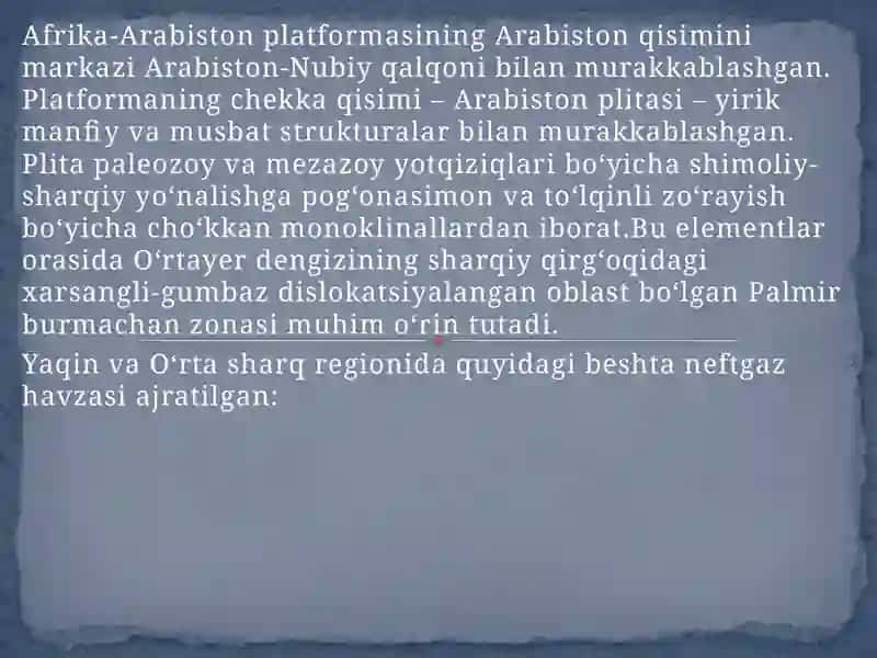 Tektonik va neftegazogeologik rayonlashtirish 3