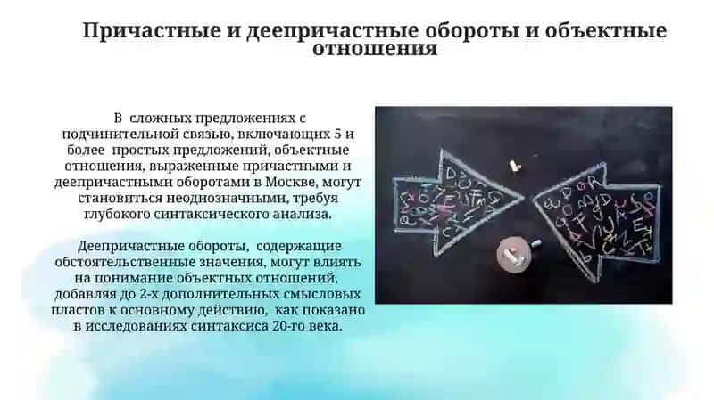 Выражение объектных отношений в простом и сложном предложениях 3