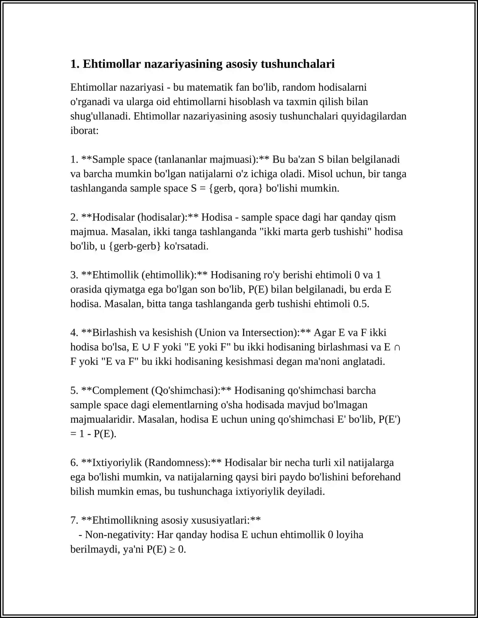 Ehtimollar nazariyasi 3