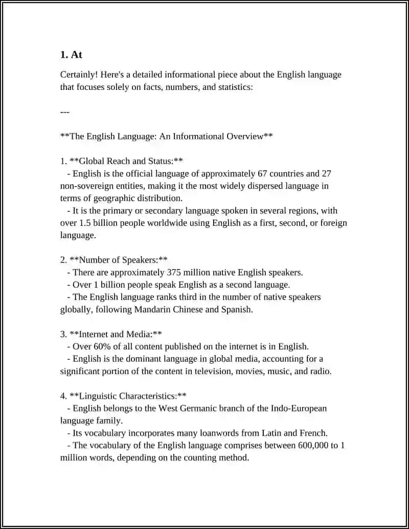 The English Language: An Informational Overview 3