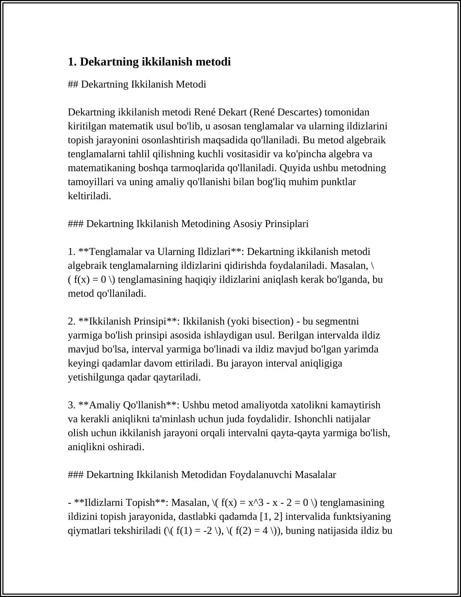 RENNE DEKART FALSAFASI 3