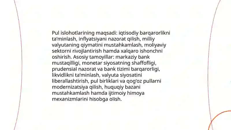 Pul islohotlari 3