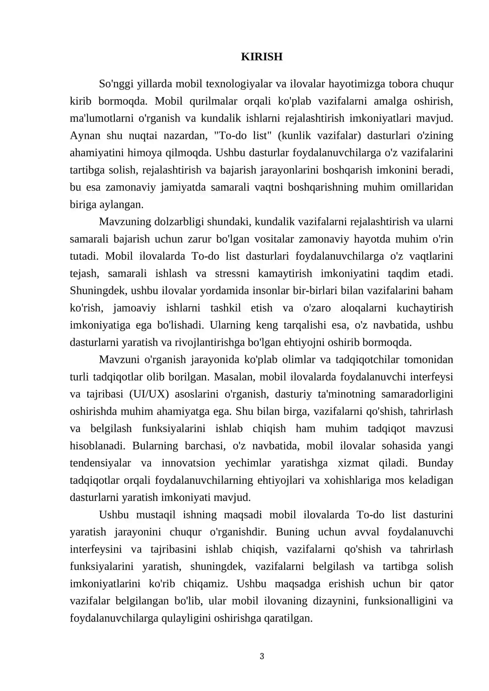 Mobil ilovalarda To-do list (kunlik vazifalar) dasturini yaratish 3