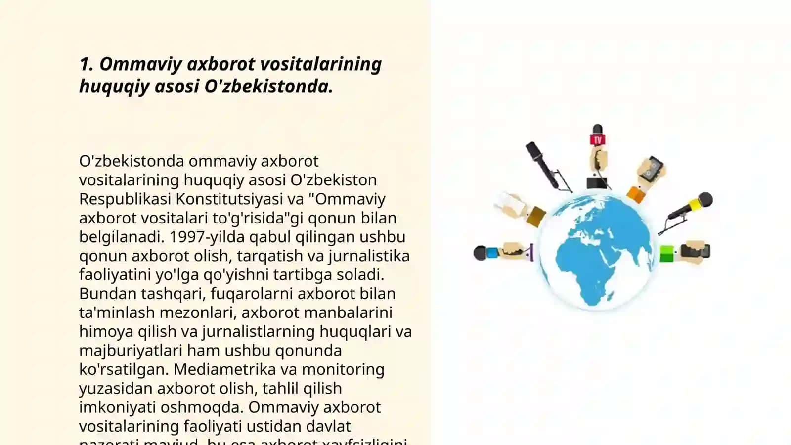 O'zbekiston Respublikasida ommaviy axborot vositalarining faoliyati 3